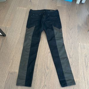 Rag and bone leather side jeans